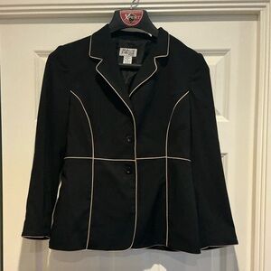 Style & co. Black Blazer with Kaki Trim